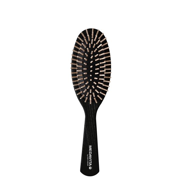 Wood Large Oval Brush Short Bristles 0